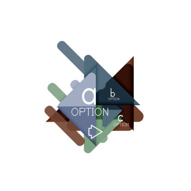 Üçgen veri görselleştirme tasarım, seçenek Infographic düzen