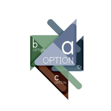 Üçgen veri görselleştirme tasarım, seçenek Infographic düzen