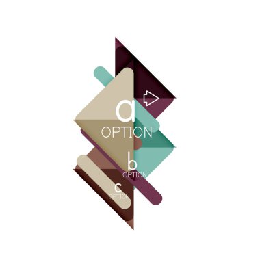 Üçgen veri görselleştirme tasarım, seçenek Infographic düzen