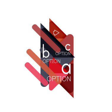 Üçgen veri görselleştirme tasarım, seçenek Infographic düzen