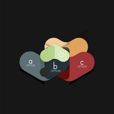 Düz tasarım geometrik infographics, ok şekli vektör etiket veya etiket, Fiyat etiketleri, promosyon rozet, simgesi tasarım, kağıt tarzı düzeni verileri grafik görselleştirme adım adım süreci için için teklif