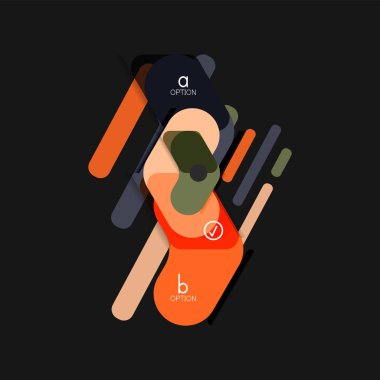 Düz tasarım geometrik infographics, ok şekli vektör etiket veya etiket, Fiyat etiketleri, promosyon rozet, simgesi tasarım, kağıt tarzı düzeni verileri grafik görselleştirme adım adım süreci için için teklif