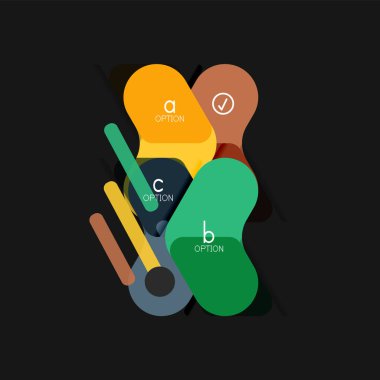 Düz tasarım geometrik infographics, ok şekli vektör etiket veya etiket, Fiyat etiketleri, promosyon rozet, simgesi tasarım, kağıt tarzı düzeni verileri grafik görselleştirme adım adım süreci için için teklif