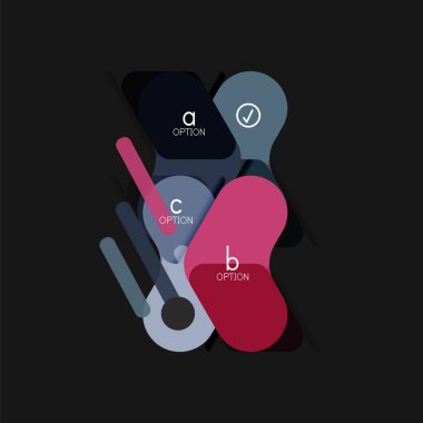 Düz tasarım geometrik infographics, ok şekli vektör etiket veya etiket, Fiyat etiketleri, promosyon rozet, simgesi tasarım, kağıt tarzı düzeni verileri grafik görselleştirme adım adım süreci için için teklif