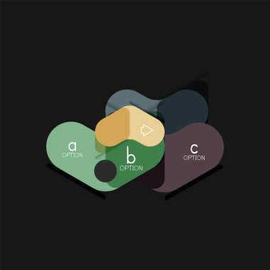 Düz tasarım geometrik infographics, ok şekli vektör etiket veya etiket, Fiyat etiketleri, promosyon rozet, simgesi tasarım, kağıt tarzı düzeni verileri grafik görselleştirme adım adım süreci için için teklif