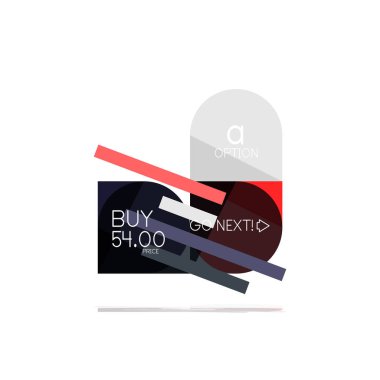 En az daire temiz soyut seçeneği adım Infographic tasarım öğesi, geometrik şekiller - Tur kareler, daireler ve satırları düzeni ile örnek metin