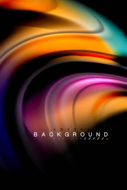 Sıvı sıvı renkler tasarım, renkli mermer veya plastik dalgalı doku arka plan, siyah, iş veya teknoloji sunu veya web broşür için parlak renkli öğeleri kapak tasarımı, duvar kağıdı