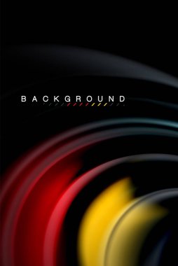 Sıvı sıvı renkler tasarım, renkli mermer veya plastik dalgalı doku arka plan, siyah, iş veya teknoloji sunu veya web broşür için parlak renkli öğeleri kapak tasarımı, duvar kağıdı