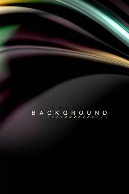 Sıvı sıvı renkler tasarım, renkli mermer veya plastik dalgalı doku arka plan, siyah, iş veya teknoloji sunu veya web broşür için parlak renkli öğeleri kapak tasarımı, duvar kağıdı