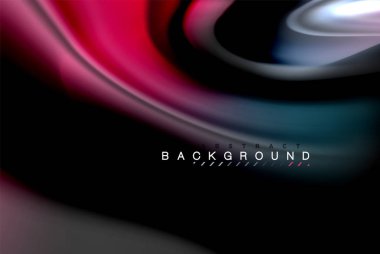 Sıvı sıvı renkler tasarım, renkli mermer veya plastik dalgalı doku arka plan, siyah, iş veya teknoloji sunu veya web broşür için parlak renkli öğeleri kapak tasarımı, duvar kağıdı