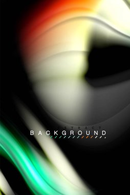 Sıvı sıvı renkler tasarım, renkli mermer veya plastik dalgalı doku arka plan, siyah, iş veya teknoloji sunu veya web broşür için parlak renkli öğeleri kapak tasarımı, duvar kağıdı