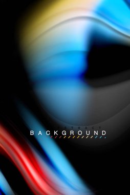 Sıvı sıvı renkler tasarım, renkli mermer veya plastik dalgalı doku arka plan, siyah, iş veya teknoloji sunu veya web broşür için parlak renkli öğeleri kapak tasarımı, duvar kağıdı