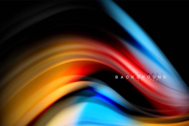 Sıvı sıvı renkler tasarım, renkli mermer veya plastik dalgalı doku arka plan, siyah, iş veya teknoloji sunu veya web broşür için parlak renkli öğeleri kapak tasarımı, duvar kağıdı