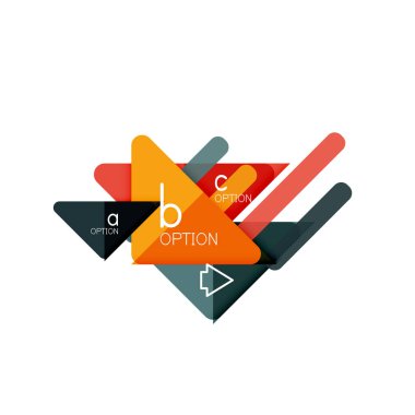 Üçgen veri görselleştirme tasarım, seçenek Infographic düzen