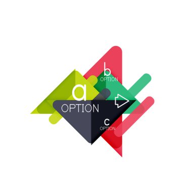 Üçgen veri görselleştirme tasarım, seçenek Infographic düzen