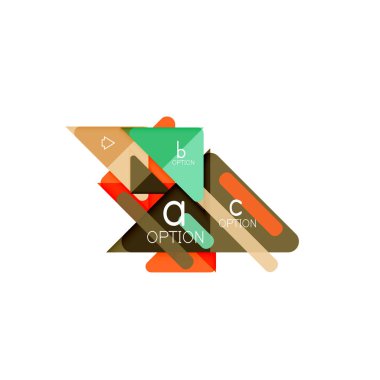 Üçgen veri görselleştirme tasarım, seçenek Infographic düzen