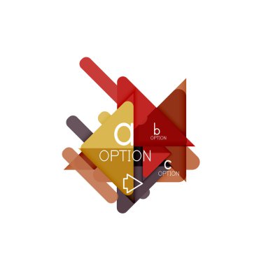 Üçgen veri görselleştirme tasarım, seçenek Infographic düzen