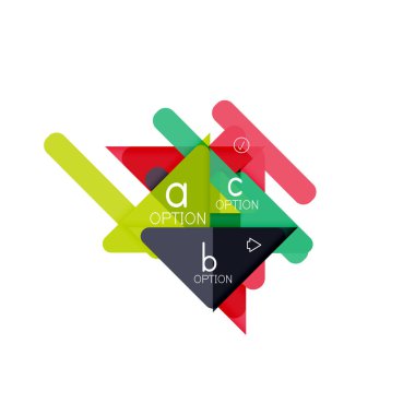 Üçgen veri görselleştirme tasarım, seçenek Infographic düzen