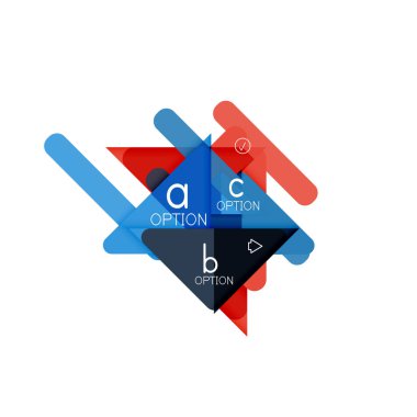 Üçgen veri görselleştirme tasarım, seçenek Infographic düzen