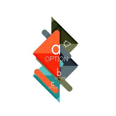 Üçgen veri görselleştirme tasarım, seçenek Infographic düzen