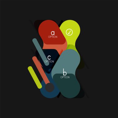 Düz tasarım geometrik infographics, ok şekli vektör etiket veya etiket, Fiyat etiketleri, promosyon rozet, simgesi tasarım, kağıt tarzı düzeni verileri grafik görselleştirme adım adım süreci için için teklif