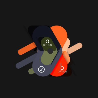 Düz tasarım geometrik infographics, ok şekli vektör etiket veya etiket, Fiyat etiketleri, promosyon rozet, simgesi tasarım, kağıt tarzı düzeni verileri grafik görselleştirme adım adım süreci için için teklif