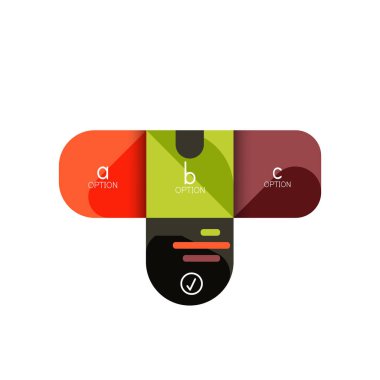 Infographics seçeneği ve adım adım içinde yuvarlak kareler, grafik, grafik, diyagram seçenekleri, parçalar, süreçleri ile unsuru