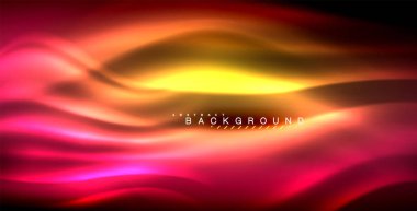 Neon parlayan dalga, sihirli enerji ve ışık arka plan