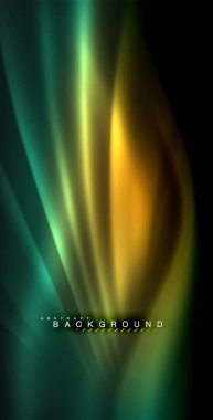 Neon parlayan dalga, sihirli enerji ve ışık arka plan