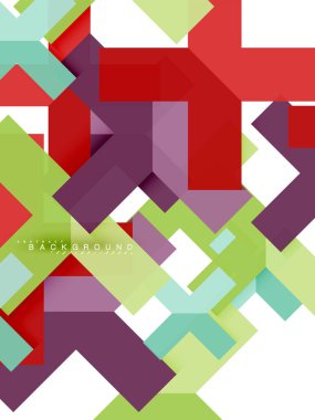 Çok renkli soyut geometrik şekiller, geometri arka plan web afiş için