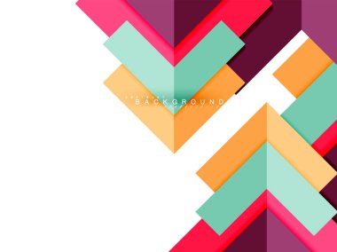 Çok renkli soyut geometrik şekiller, geometri arka plan web afiş için