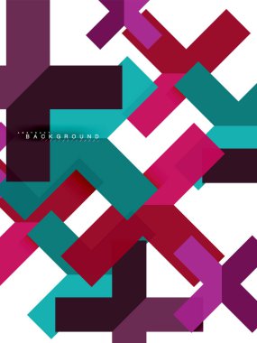 Çok renkli soyut geometrik şekiller, geometri arka plan web afiş için