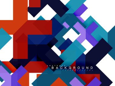 Çok renkli soyut geometrik şekiller, geometri arka plan web afiş için