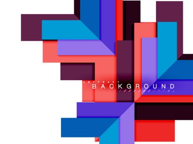 Çok renkli soyut geometrik şekiller, geometri arka plan web afiş için