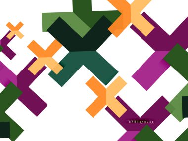 Çok renkli soyut geometrik şekiller, geometri arka plan web afiş için