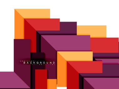 Çok renkli soyut geometrik şekiller, geometri arka plan web afiş için