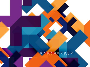 Çok renkli soyut geometrik şekiller, geometri arka plan web afiş için