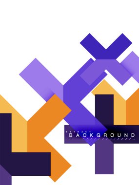 Çok renkli soyut geometrik şekiller, geometri arka plan web afiş için