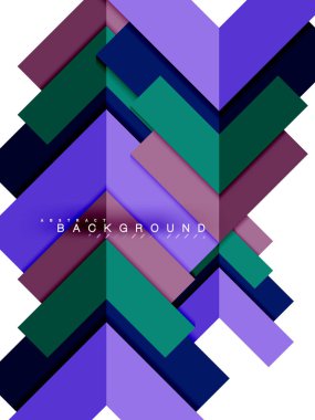 Çok renkli soyut geometrik şekiller, geometri arka plan web afiş için