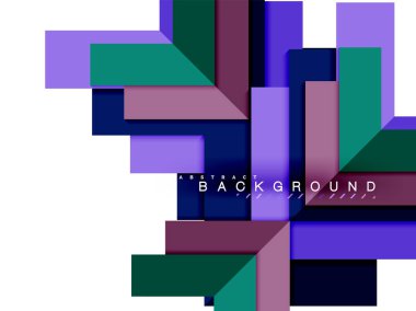 Çok renkli soyut geometrik şekiller, geometri arka plan web afiş için