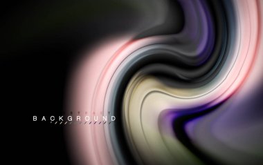 Sıvı sıvı renkler tasarım, renkli mermer veya plastik dalgalı doku arka plan, siyah, iş veya teknoloji sunu veya web broşür için parlak renkli öğeleri kapak tasarımı, duvar kağıdı