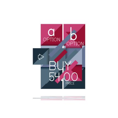 Kare seçeneğinin Infographic afiş. Bilgi ve veri görselleştirme, geometrik tasarım