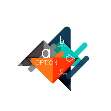 Üçgen veri görselleştirme tasarım, seçenek Infographic düzen