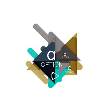 Üçgen veri görselleştirme tasarım, seçenek Infographic düzen