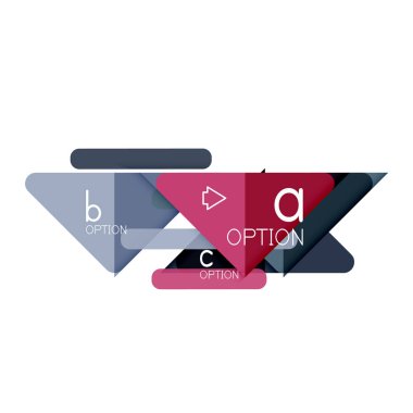 Üçgen veri görselleştirme tasarım, seçenek Infographic düzen