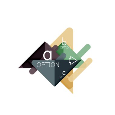 Üçgen veri görselleştirme tasarım, seçenek Infographic düzen