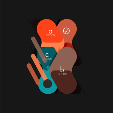 Düz tasarım geometrik infographics, ok şekli vektör etiket veya etiket, Fiyat etiketleri, promosyon rozet, simgesi tasarım, kağıt tarzı düzeni verileri grafik görselleştirme adım adım süreci için için teklif