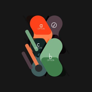 Düz tasarım geometrik infographics, ok şekli vektör etiket veya etiket, Fiyat etiketleri, promosyon rozet, simgesi tasarım, kağıt tarzı düzeni verileri grafik görselleştirme adım adım süreci için için teklif