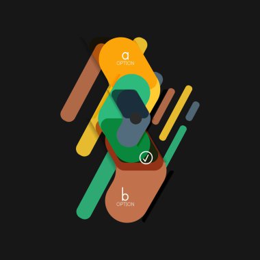 Düz tasarım geometrik infographics, ok şekli vektör etiket veya etiket, Fiyat etiketleri, promosyon rozet, simgesi tasarım, kağıt tarzı düzeni verileri grafik görselleştirme adım adım süreci için için teklif