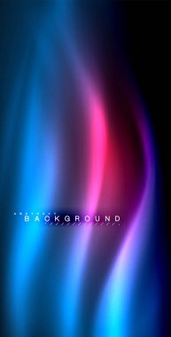 Neon parlayan dalga, sihirli enerji ve ışık arka plan